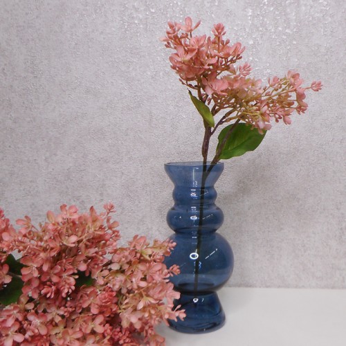 Short Stem Artificial Lilac Blossom Coral Pink 37cm - L023