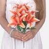 Artificial Flowers Posy | Orange Lilies 40cm - L106 JJ3 Artificial Flowers Posy | Orange Lilies 40cm - L106 JJ3