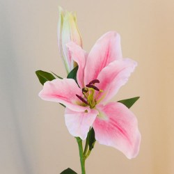 Rydal Artificial Lilies Light Pink 72cm - L008 