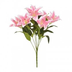 Artificial Flowers Posy | Pink Lilies 60cm - L003 BB4