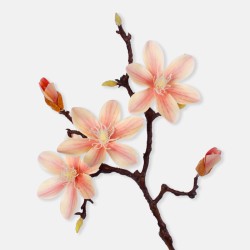 Artificial Magnolias Branch Pink Peach 61cm - M094 R4