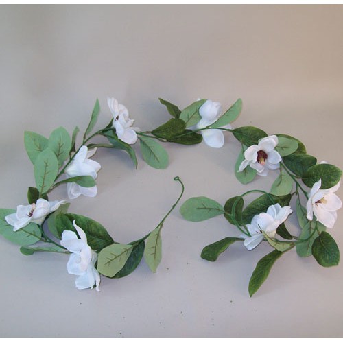 Artificial Magnolia Garland Cream 170cm | Artificial Flowers