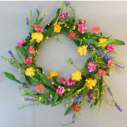 English Meadow Spring Flowers Wreath or Centrepiece - MED051 FF4