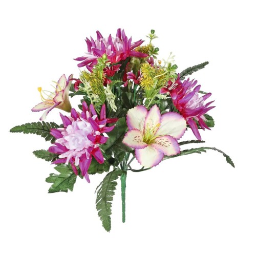 Artificial Chrysanthmums and Alstroemeria Posy Pink 36cm - R721 LL2 Artificial Chrysanthmums and Alstroemeria Posy Pink 36cm - R721 LL2