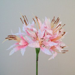 Silk Nerine Lily Candy Crush Pink 71cm - N013 J4