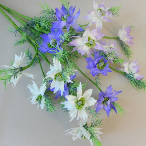 6 Bushes | 20 Light Blue Artificial Daisy Flower Spray, Silk Flowers  Bouquet