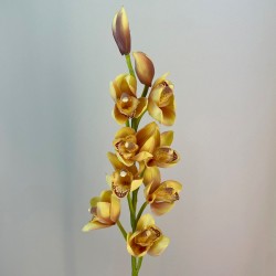Real Touch Artificial Cymbidium Gold 86cm - O135 KK1