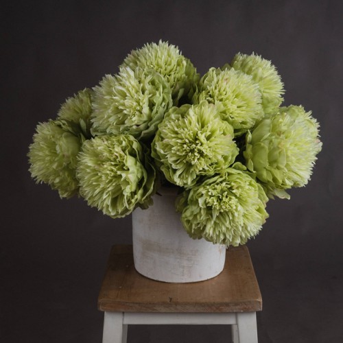 Artificial Peony Flowers Green 43cm - P108 GG2