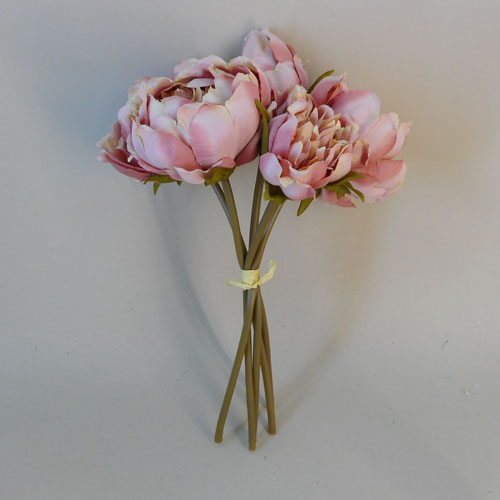 Artificial Peony Posy Blush Pink 28cm - P230 K1