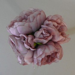 Artificial Peony Posy Mauve Pink 28cm - P231 J2