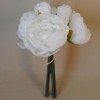 Artificial Peony Posy Ivory 27cm - P228 J2