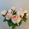 Bunch of Artificial Peony Roses Cream Pink 50cm - P045 G4