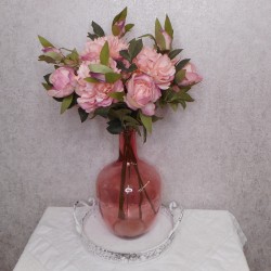 Artificial Peony Spray Downton Pink 52cm - P224 L1