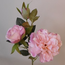 Artificial Peony Spray Downton Pink 52cm - P224 L1