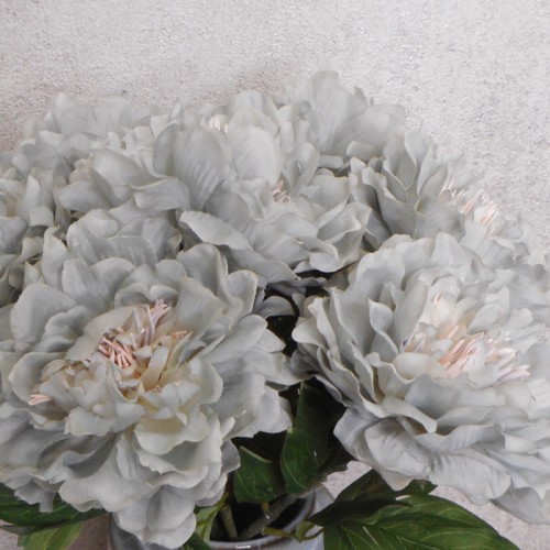 Artificial Peony Flowers Downton Light Blue 64cm - P221 O2