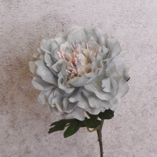 Artificial Peony Flowers Downton Light Blue 64cm - P221 O2