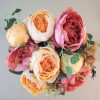 Vintage Peony Bouquet Apricot and Terracotta 48cm - P023 BX22