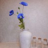 Silk Himalayan Poppies Blue 70cm - P127 J2