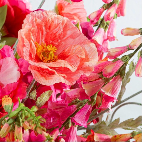 Artificial Icelandic Poppy Coral Pink 70cm - P131 K3