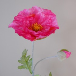 Artificial Icelandic Poppy Hot Pink 70cm - P130 