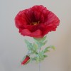 Artificial Icelandic Poppy Red 70cm - P141 