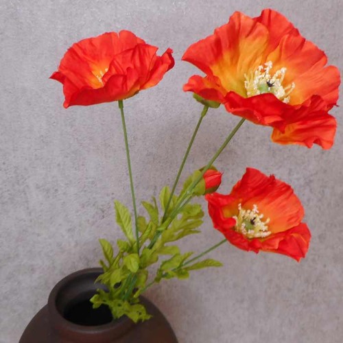 Orange Poppies 70cm - P026 J2