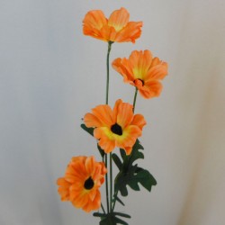 Artificial Poppies Orange 47cm - P237 P2