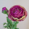 Artificial Ranunculus Flowers Purple Green 40cm - R541 