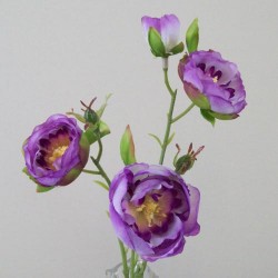 Artificial Ranunculus Flowers Purple Open 43cm - R414 N2