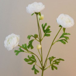 Carnival Ranunculus Cream Artificial Flowers 65cm - R564 P4