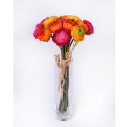 Mini Silk Ranunculus Posy Brights 25cm - R080 