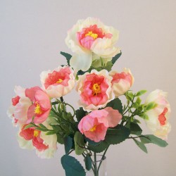 Fleur Artificial Ranunculus Bush Pink 32cm - R838 M2