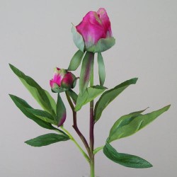 Real Touch Peony Buds Magenta 48cm - P020 