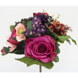 Rose and Poppy Bunch Wine 30cm - R018 GS2A
