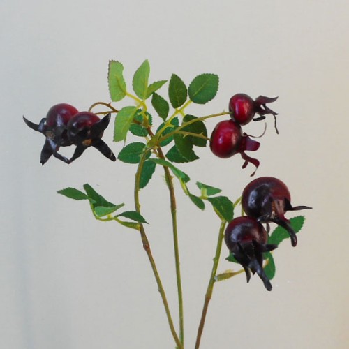 Artificial Rosehips Dark Red 46cm - R398 U4 Artificial Rosehips Dark Red 46cm - R398 U4
