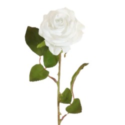 Amira Artificial Rose White 52cm - R903