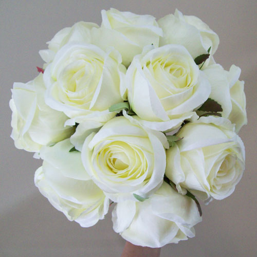 Antique Roses Bouquet Cream Long Stems 64cm - R487 P4