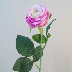 Artificial Button Roses Stem Mauve Pink 40cm - R686 P3