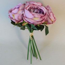 Artificial Cabbage Rose Posy Dusky Pink 32cm - R767 M4