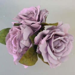 Artificial English Roses Bundle Amnesia Lilac 24cm - R956 O2