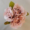 Artificial English Roses Bundle Blush Pink Peach 24cm - R484 P2