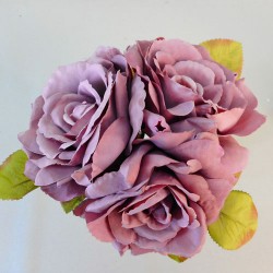 Artificial English Roses Bundle Dusky Pink 24cm - R483 
