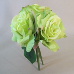 Artificial English Roses Bundle Green 25cm - R646 O2