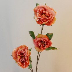 Artificial Roses Spray Apricot Floribunda 80cm - R504 BX12