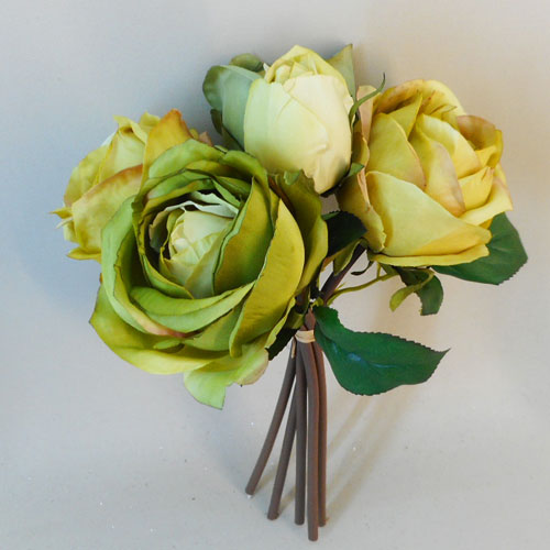 gold artificial roses