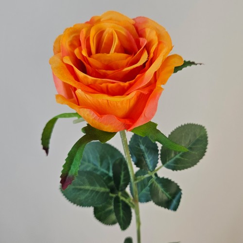 Artificial Garden Rose Buds Orange 75cm - R236