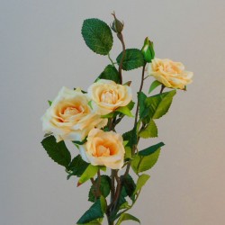 Artificial Garden Roses Spray Peach 71cm - R160 LL2