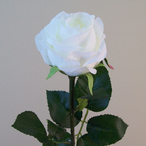 Artificial Prize Roses White 63cm - R548 