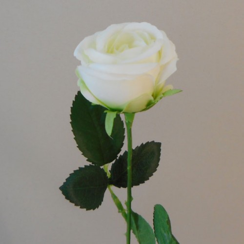 Artificial Roses Real Touch Cream 43cm