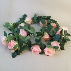 Artificial Roses Garland Peach 180cm - R853 R1